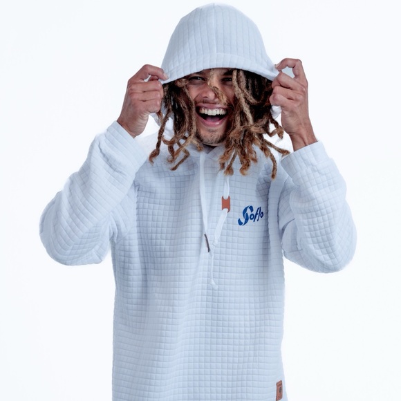 NWT Soflo White Quilted Hoodie